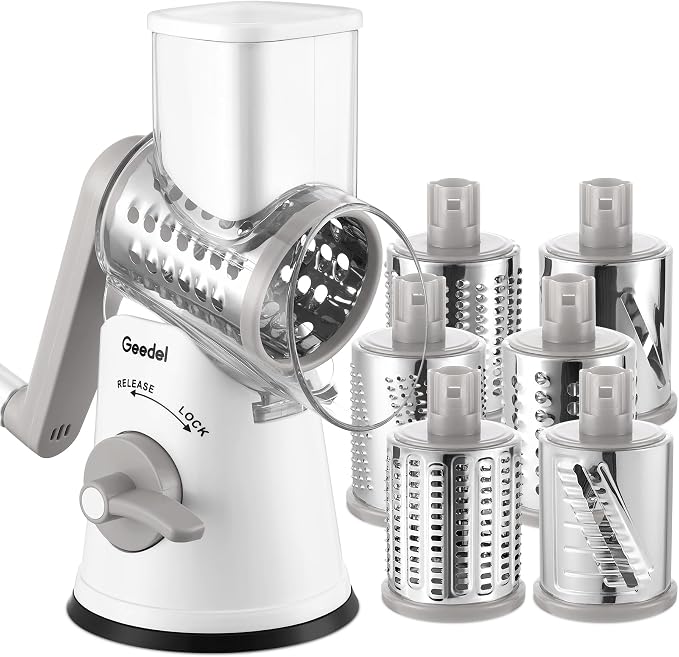 Geedel Rotary Cheese Grater Vegetable Shredder by Geedel