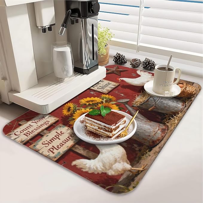 Dish Drying Mat for Kitchen Counter 2 Pack - Image 3