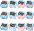 Weewooday 12 Pcs Digital Kitchen Magnetic Timer Bulk Classroom Count up by Weewooday