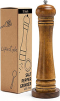 Wood Salt and Pepper Grinder, Salt Grinder and Pepper Mill, Oak Wood Shakers by MJINGMEI