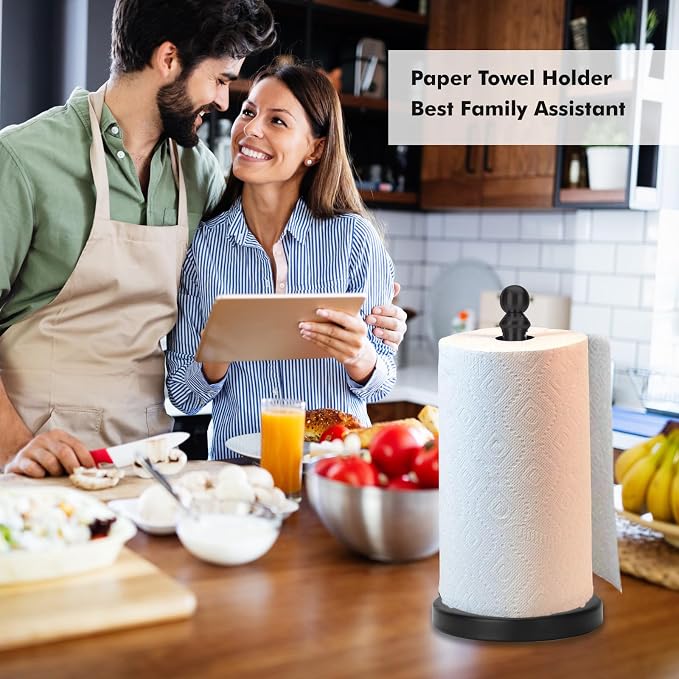 Paper Towel Holder Countertop, Standing Paper Towel Roll Holder - Image 6