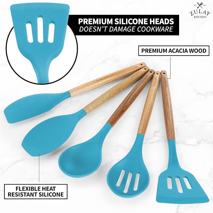 Zulay Kitchen Non-Stick Cooking Utensils Set - Image 2
