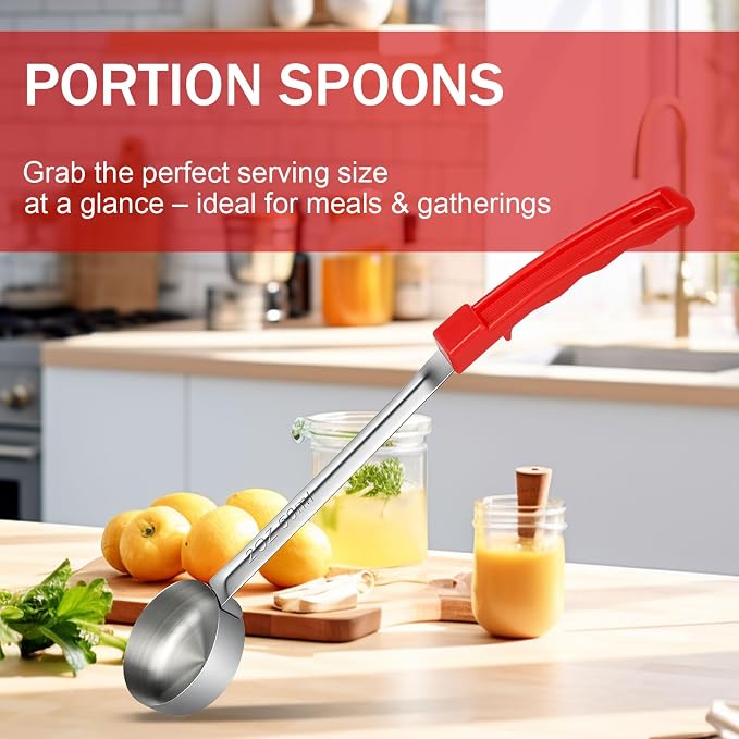 2 Ounce Solid Stainless Steel Portion Control Ladle Spoon -Pizza Sauce Serving - Image 7
