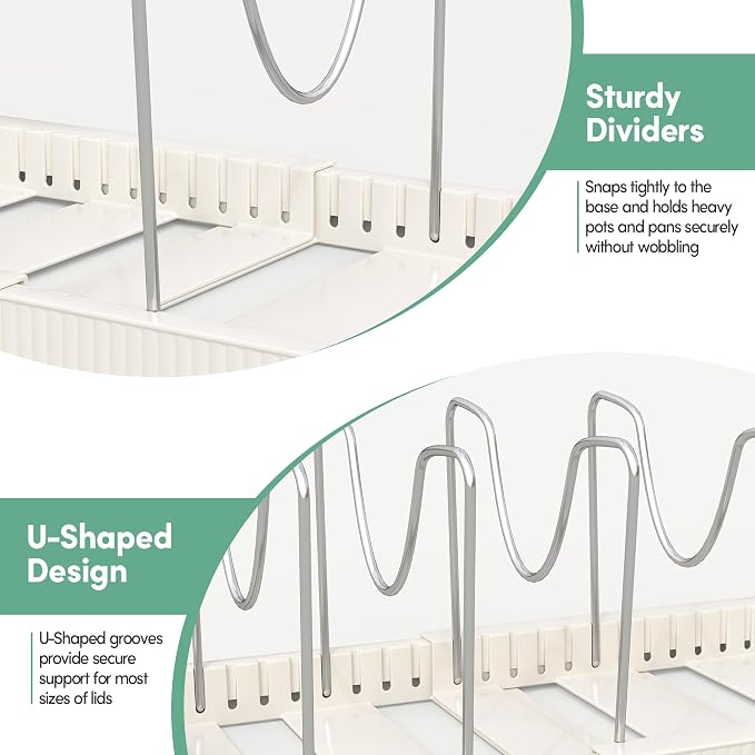 Pots and Pans Organizer for under Cabinet, Pan Pot Organizers inside Cabinet - Image 6