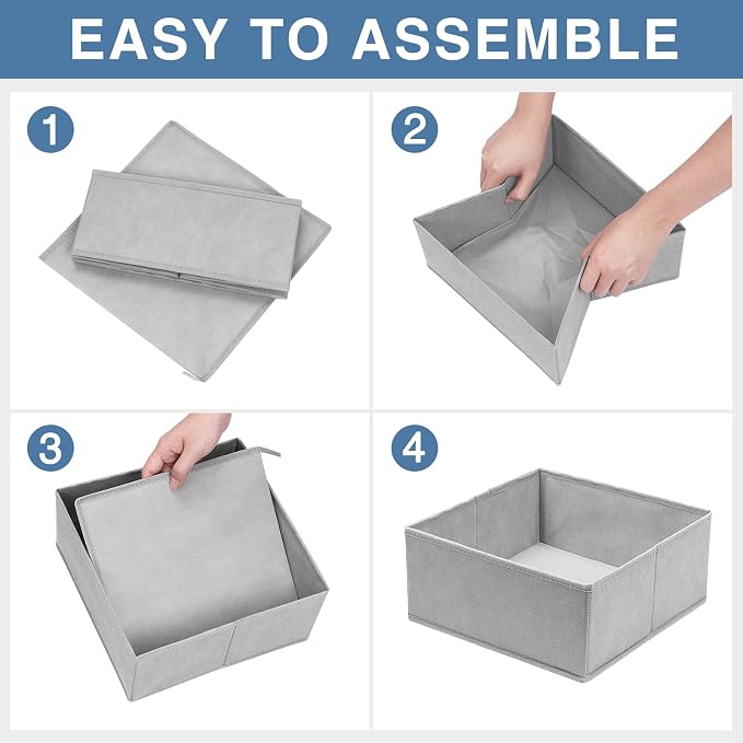 Criusia Drawer Organizer Clothes 12 Pack, Dresser Organizer - Image 7