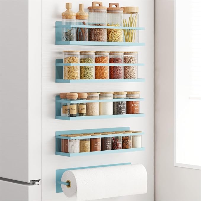 Magnetic Spice Rack For Refrigerator, Space Saving Magnetic Shelf For Fridge - Image 6
