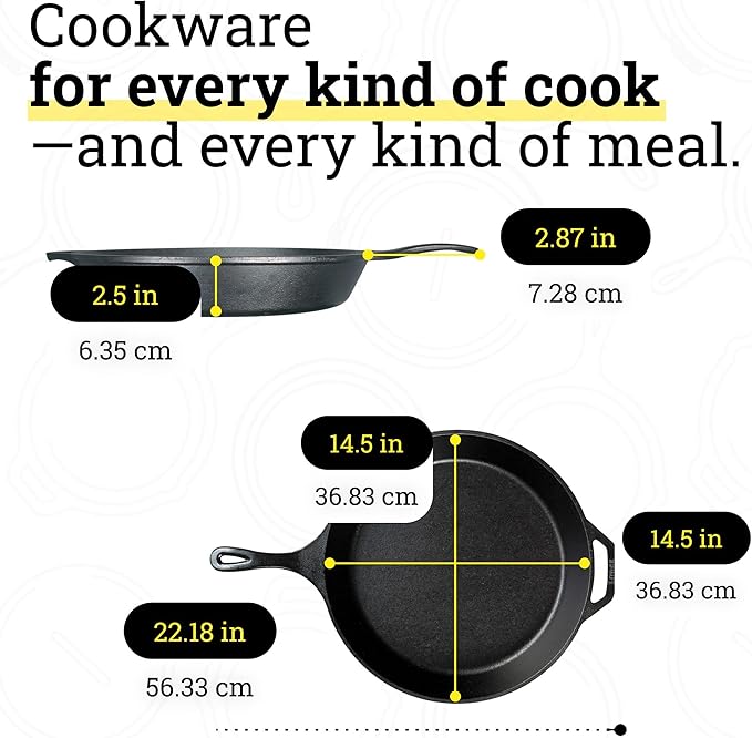 Lodge Seasoned Cast Iron Skillet 15 Inches - Image 8