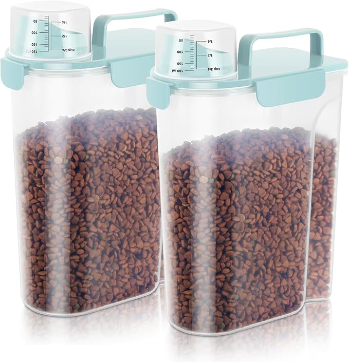 LEAWALK 5Lbs Airtight Cat Dog Food Storage Container by LEAWALK