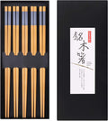 GLAMFIELDS Reusable Chopsticks Japanese Natural Bamboo Classic Style 5 Pairs by GLAMFIELDS