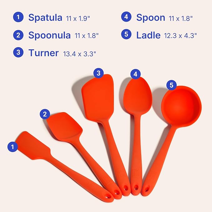 GIR 5-Piece Silicone Kitchen Utensils Set, Non-Toxic Cooking Utensils - Image 6