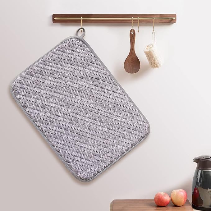 Dish Drying Mats for Kitchen Counter 2 Pack, Dish Drying Pads Absorbent - Image 6