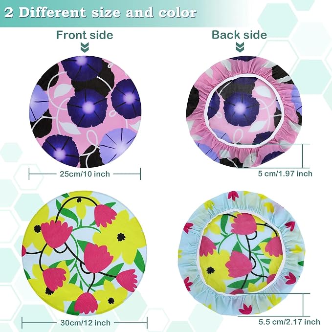 2 Large Reusable Beeswax Bowl Covers - Image 3