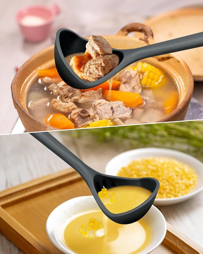 Large Silicone Ladle Spoon for Soup, Non Stick Kitchen Utensils - Image 5