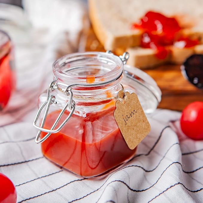 Flrolove Spice Jars 30 Pack 4oz Square Glass Jars - Image 6