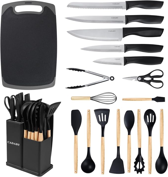 19 PCS Kitchen Cooking Utensils Set, 11 Pieces Silicone Cooking Utensils Set 6 by CADABY
