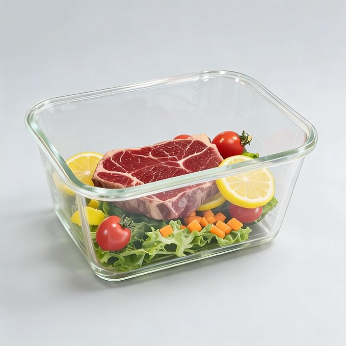 2 Pack Large Glass Food Storage Containers - Image 5
