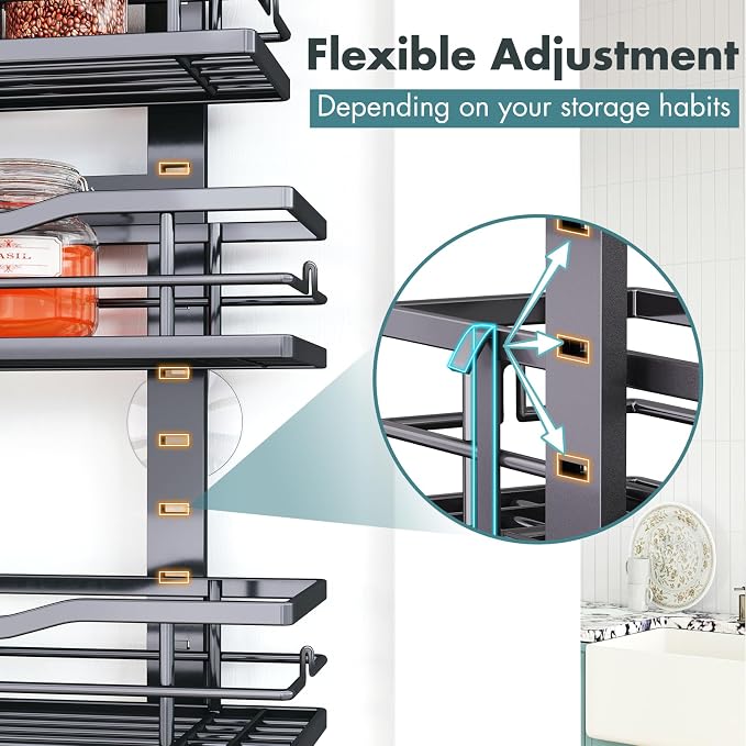 Eastherry Over The Door Pantry Organizer，9-Tier Over The Door Organizer - Image 5