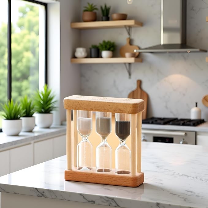 Creative 1/3/5 Minute Wooden Sand Glass Hourglass Timer Clock Home Decor - Image 4