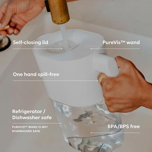 LARQ PureVis 3-in-1 Water Pitcher – Purifier, Filter & Tracking, 8-Cup Water - Image 3