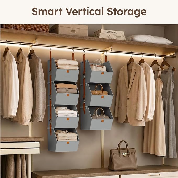Homsorout Hanging Closet Organizer 4 Tier - Image 2