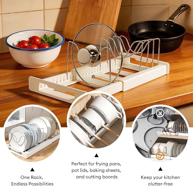 Expandable Pot and Pan Organizer Rack - Image 2