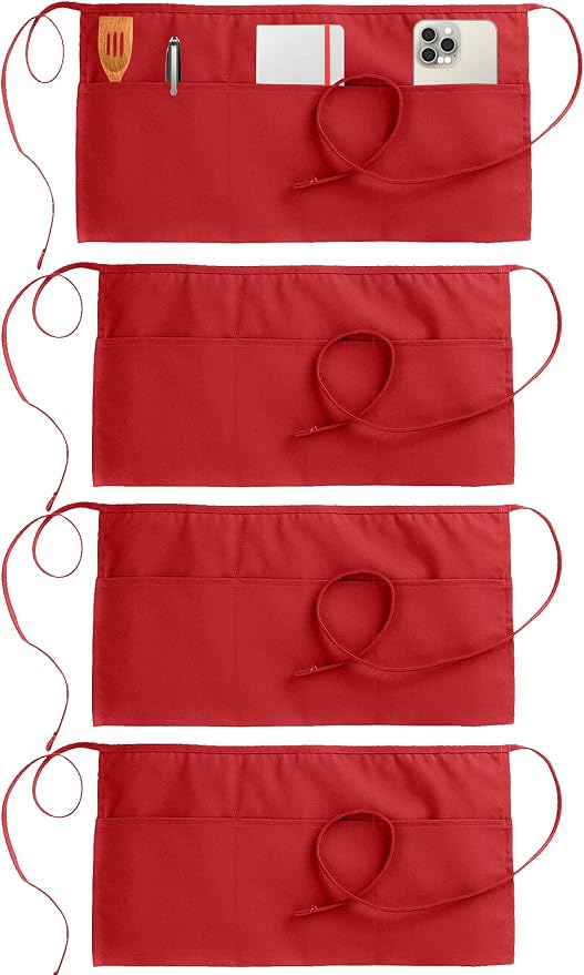 Utopia Wear 4 Pack Server Aprons by UTOPIAWEAR
