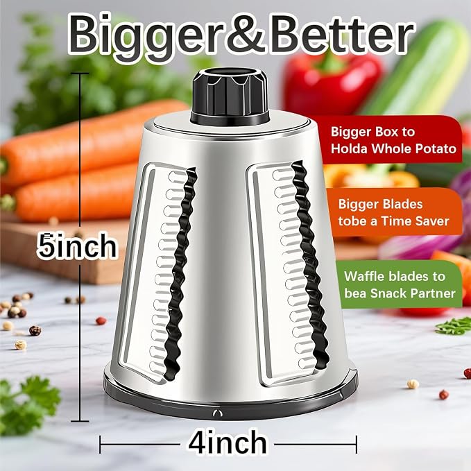 VEKAYA Rotary Cheese Grater Hand Crank - Image 2