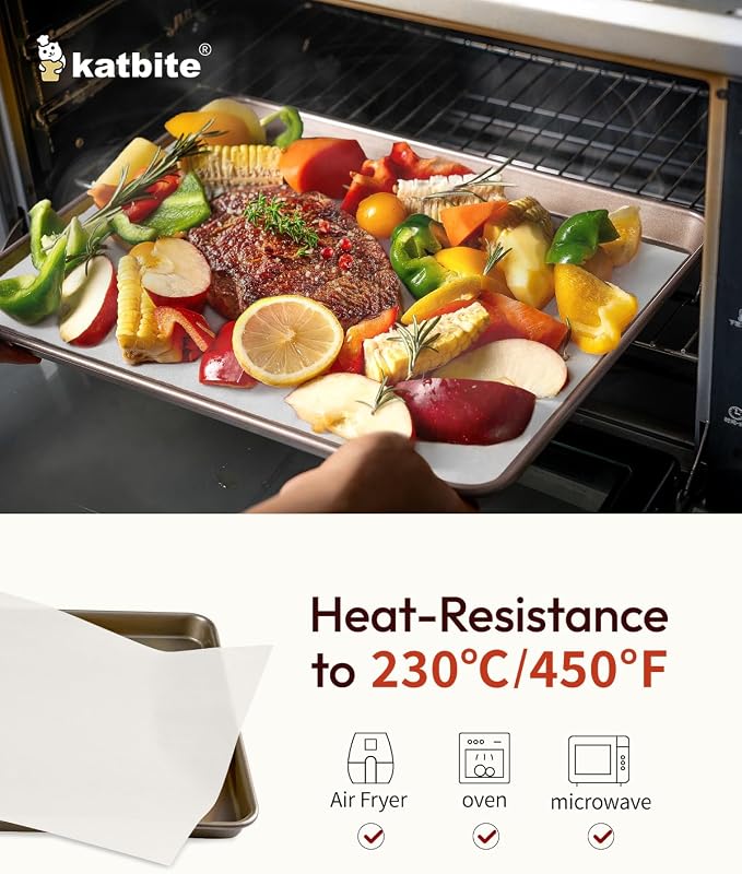 Katbite 350Pcs 9x13 In Parchment Paper Sheets, Heavy Duty White Baking Paper - Image 6