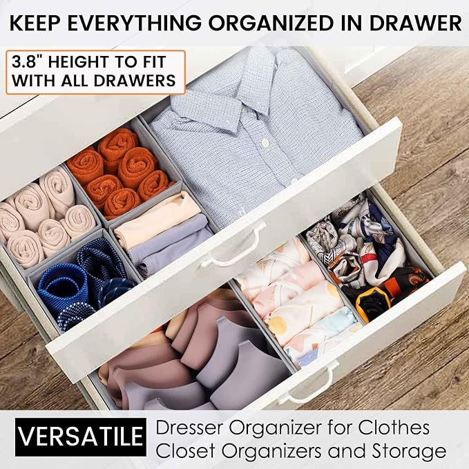 【FAMILY PACK】Drawer Organizer Clothes, 20 Pack Dresser Organizer Bins - Image 3