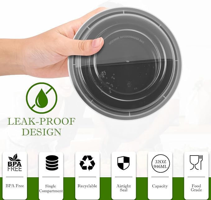 Meal Prep Containers Reusable 32oz - Image 3