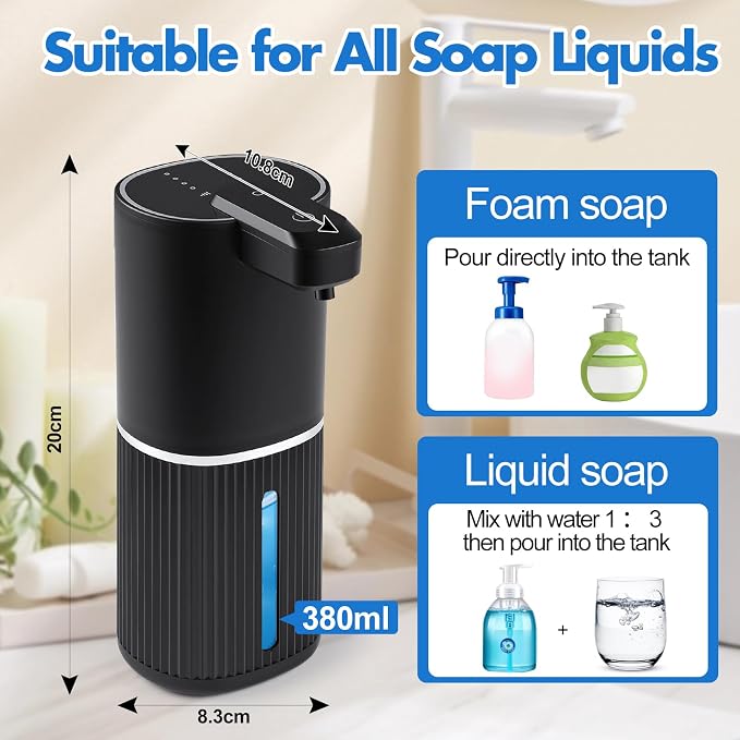 Automatic Soap Dispenser, Foaming Soap Dispenser Touchless - Image 5