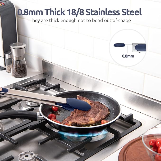 600ºF Heat Resistant Kitchen Tongs: U-Taste 16 in Extra Long Large Silicone - Image 5