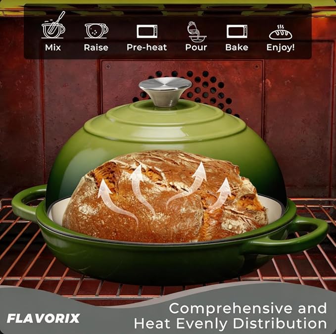 Cast Iron Bread Oven for Sourdough, 6Qt Bread Baking Pan - Image 3