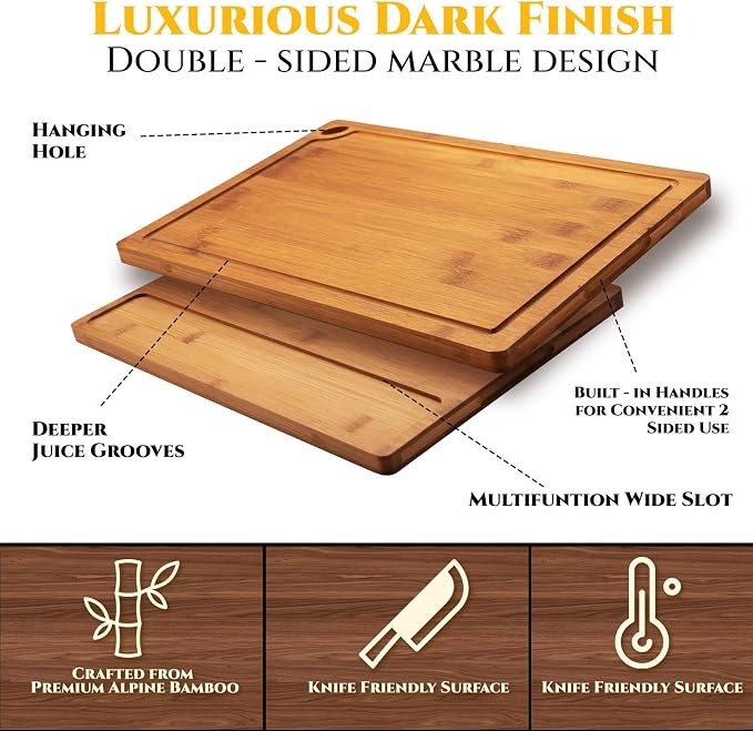 Bamboo Cutting Board 3-Piece Set - Image 3