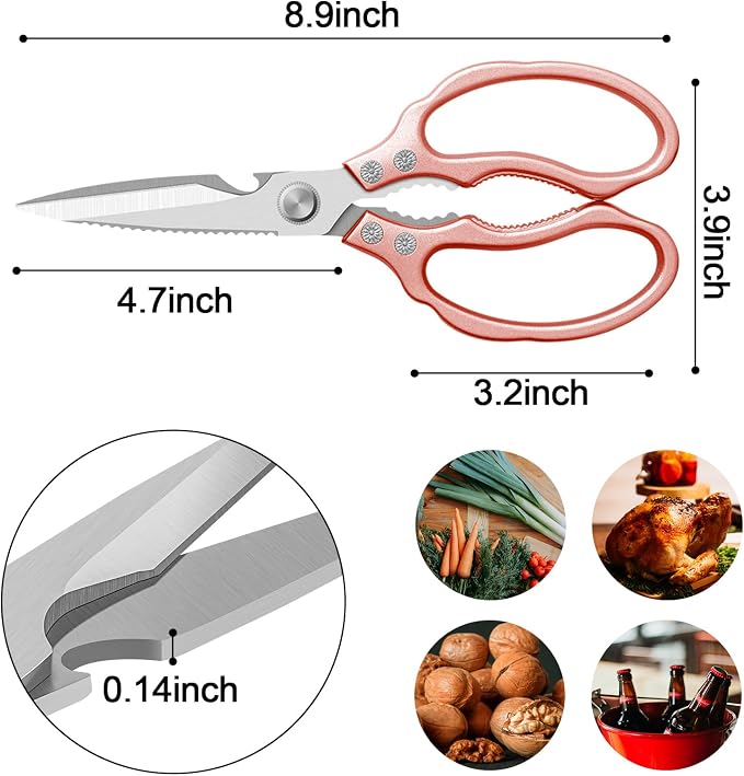 CGBE Kitchen Scissors, Heavy Duty Dishwasher Safe Food Scissors - Image 2