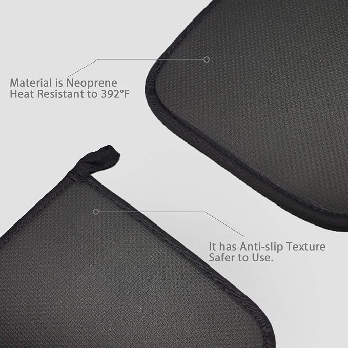 2Pcs Cotton and Neoprene Oven Pads Pot Holders - Image 3