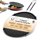 Splatter Screen for Frying Pan | USA Brand | 11-Inch Black, Fit Pans Silicone by BeckonWare
