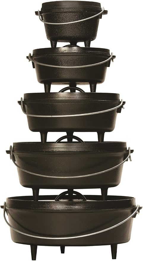 Lodge 8 Quart Pre-Seasoned Cast Iron Camp Dutch Oven - Image 7
