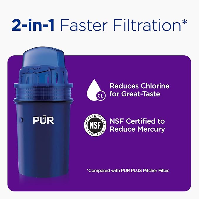 PUR Water Pitcher & Dispenser Replacement Filter 4-Pack, Genuine PUR Water - Image 3