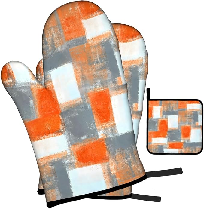 LOKMU Oven Mitts and Pot Holders Set of 3, Kitchen Decor Gifts - Image 2