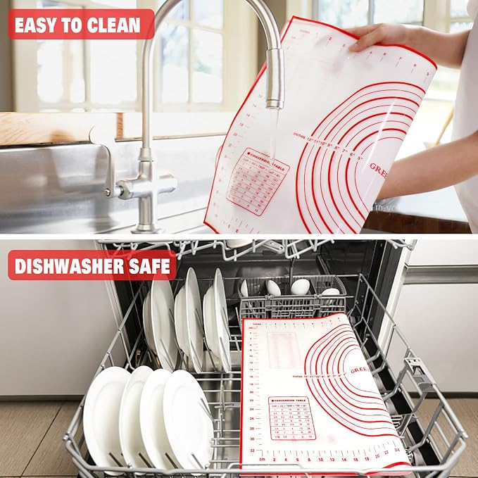 Silicone Pastry Mat Extra Thick Large Non Stick Baking Supplies Kitchen Counter - Image 6