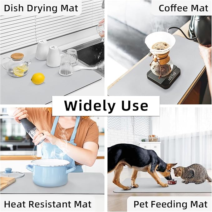 LOPNUR Kitchen Dish Drying Mat, 31.5"x17" Dish Drying Mats - Image 7