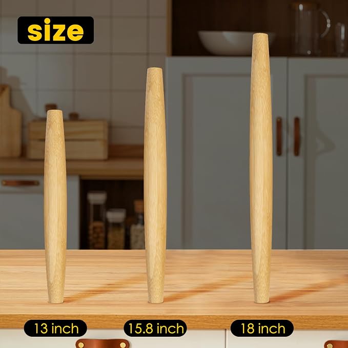 Classic French Rolling Pins Bamboo Wooden Rolling Pin - Image 7