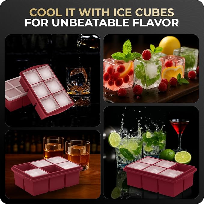 Large Ice Cube Trays for Whiskey, Silicone Ice Cube Tray, - Image 7