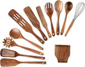 Kitchen Utensils Set, NAYAHOSE 12 Pcs Teak Wooden Cooking Spoons Spatula by NAYAHOSE