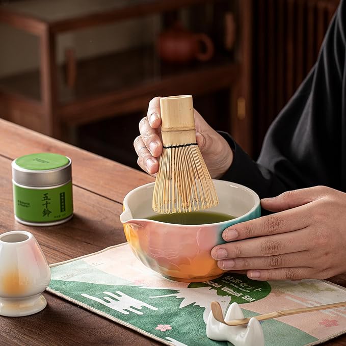 Clay&Fire Matcha Whisk Set，9 Pcs Ceramic Matcha Set, 15 OZ Matcha Bowl - Image 5