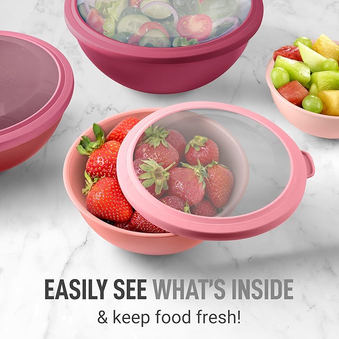 Zulay Kitchen 12 Piece Plastic Mixing Bowls - Image 5
