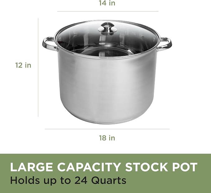 Ecolution Stainless Steel Stock Pot, Encapsulated Induction Ready Cooking Pot - Image 4