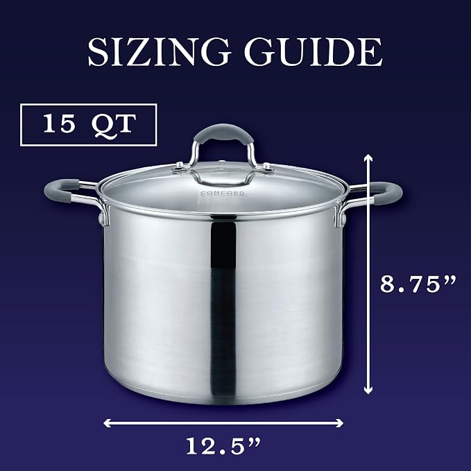 CONCORD Stainless Steel Stock Pot - Image 2