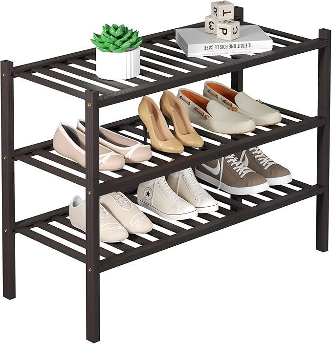 ROMGUAR CRAFT 3 Tier Bamboo Shoe Rack by ROMGUAR+CRAFT